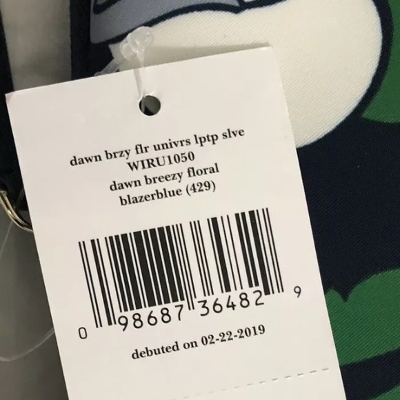 Kate Spade ♠️ NWT Floral Print Laptop Case - Picture 3 of 5